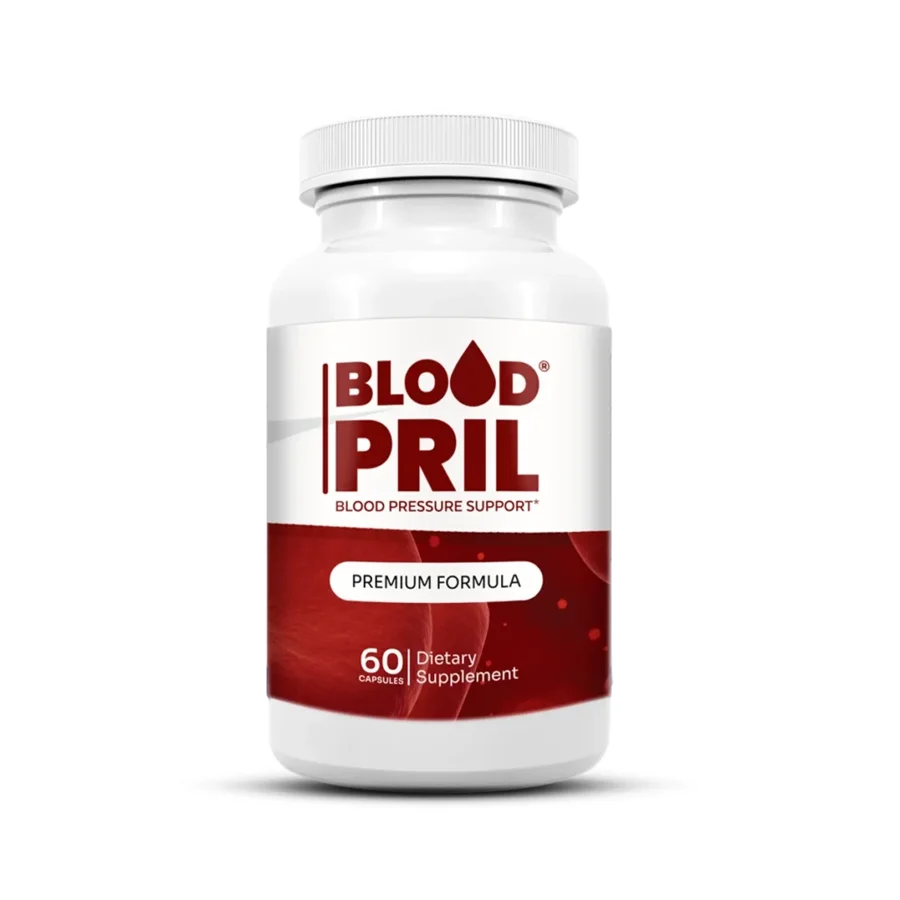 BloodPril blood pressure support supplement bottle, 60 capsules